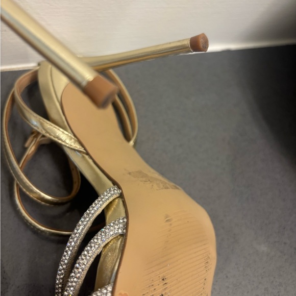 Steve Madden Gold and Silver Strappy Heels - Picture 5 of 8